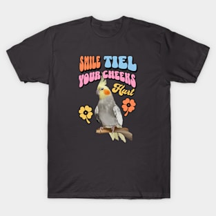 Cute Cockatiel - Smile Tiel Your Cheeks Hurt T-Shirt